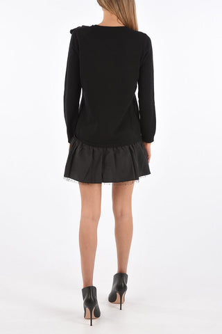 Knit Mini Dress with Bow
