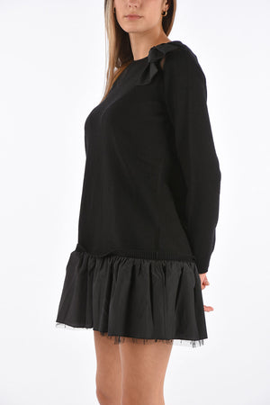 Knit Mini Dress with Bow