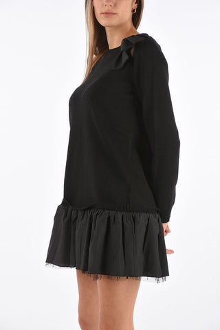 Knit Mini Dress with Bow