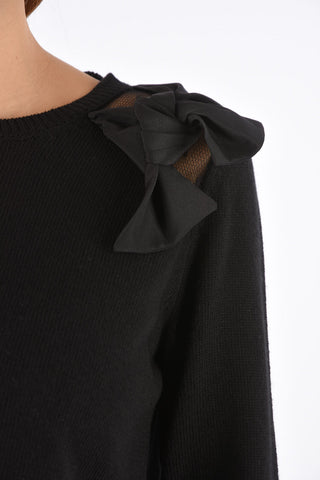Knit Mini Dress with Bow