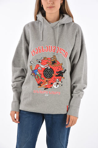 embroidered oversize fit sweatshirt