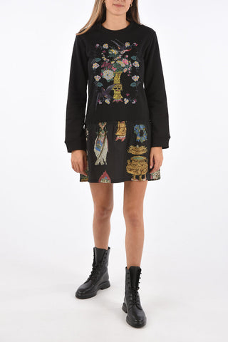 Floral Sweat Mini Dress