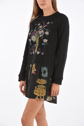 Floral Sweat Mini Dress