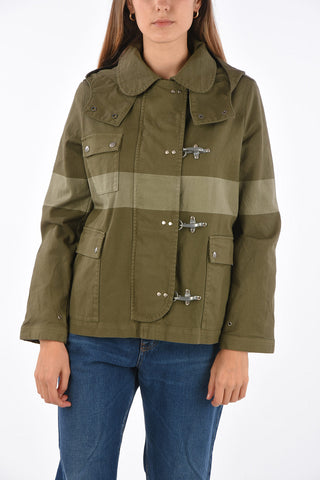 Cropped Trench with Removable Hood