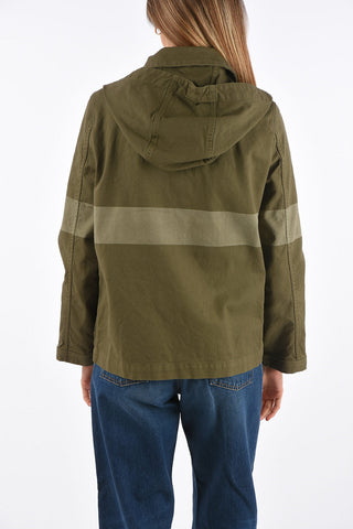 Cropped Trench with Removable Hood