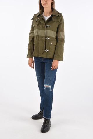 Cropped Trench with Removable Hood