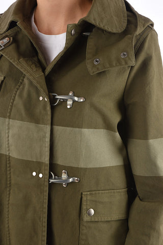 Cropped Trench with Removable Hood