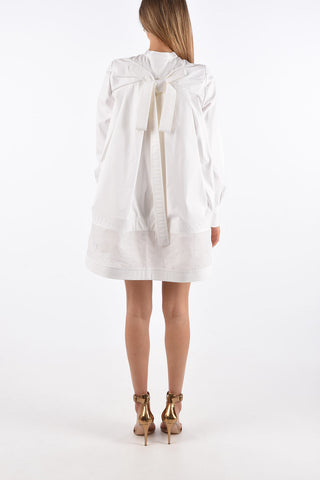 LE BLANC Mini Tunica con Tasche a Filo