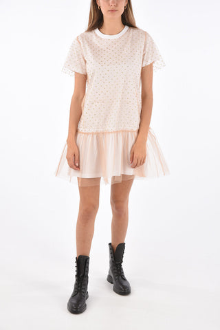 Mini Dress in Tulle con Pailettes