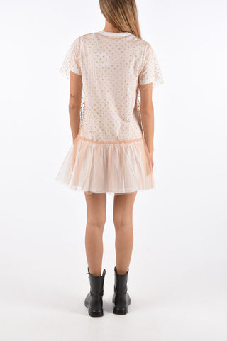 Mini Dress in Tulle con Pailettes