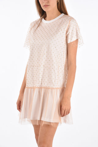 Mini Dress in Tulle con Pailettes