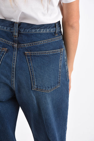 Frayed Hem Straight Fit Jeans