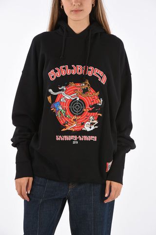 Embroidered hoodie sweatshirt