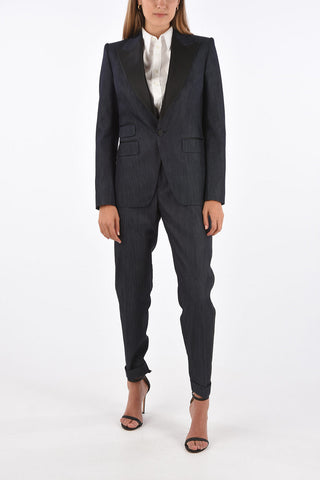 Lined Peaked Lapel Suit 