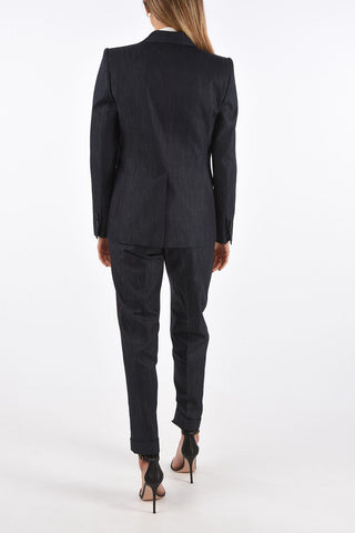 Lined Peaked Lapel Suit 