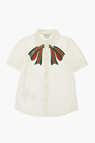 Bow Embroidered Shirt