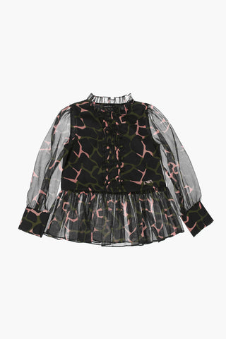 EMPORIO Printed Wrinkled Dress