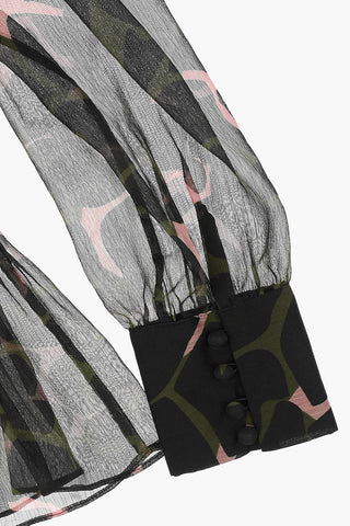EMPORIO Printed Wrinkled Dress