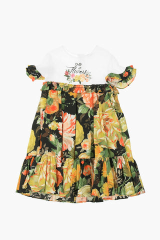 Dress with Floral Skirt