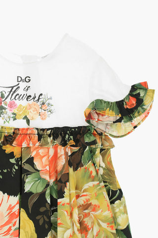 Dress with Floral Skirt