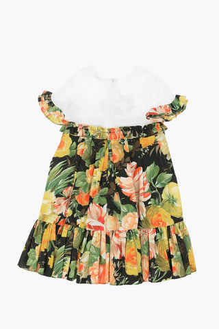 Dress with Floral Skirt