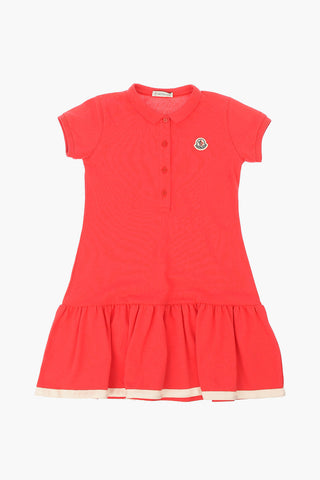 Vestito in cotone stretch con gonna a balze