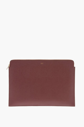 Leather Document Holder with Zip Closure