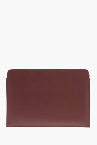 Leather Document Holder with Zip Closure
