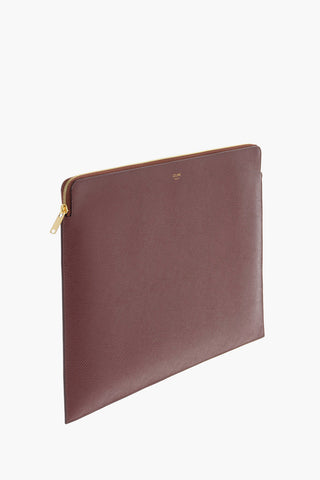 Leather Document Holder with Zip Closure