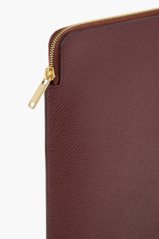 Leather Document Holder with Zip Closure