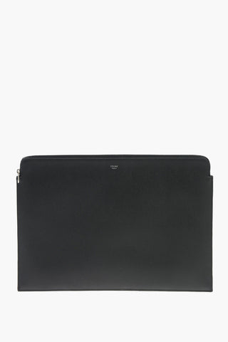 Leather Document Holder with Zip Closure