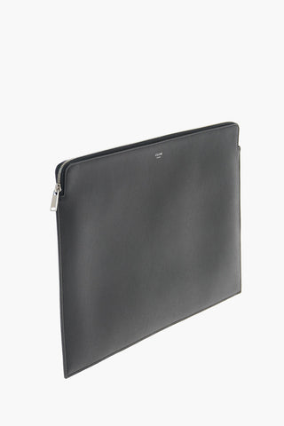 Leather Document Holder with Zip Closure