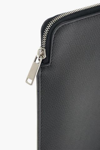 Leather Document Holder with Zip Closure