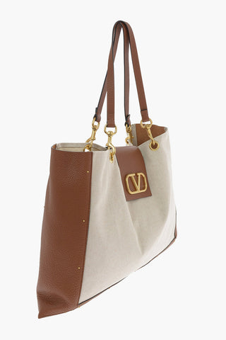 GARAVANI Canvas Tote bag with Leather Details