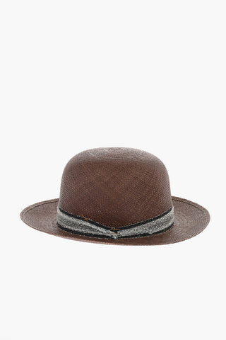 rafia Bowler Hat