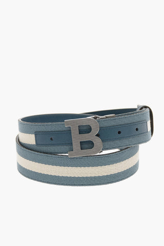35mm reversible leather and Fabric B BUCKLE Belt