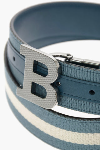 35mm reversible leather and Fabric B BUCKLE Belt