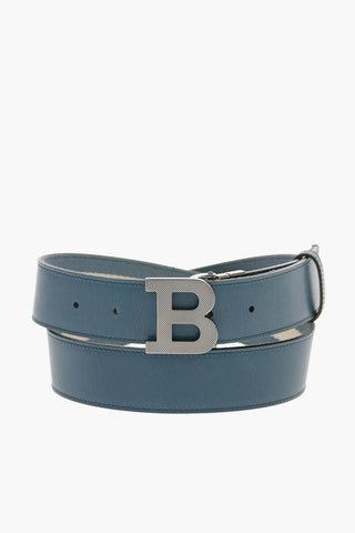 35mm reversible leather and Fabric B BUCKLE Belt
