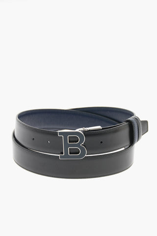 Reversible leather B BUCKLENAMEL Belt 35mm 