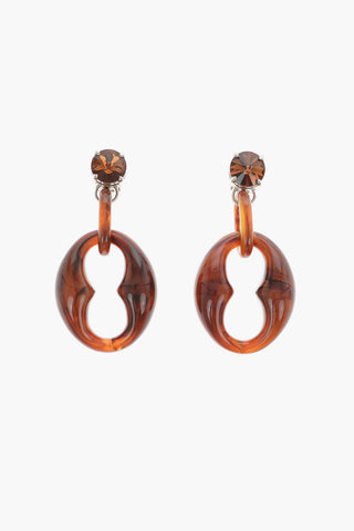 geometric design oversized earrings