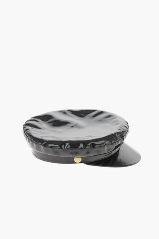 TOUKITSOU Lacquered Leather GREEK FISHERMAN Baker Boy Cap