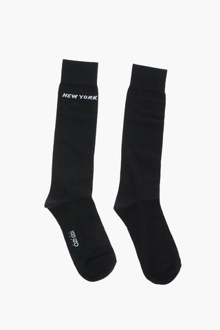 Cotton Blend Long Socks