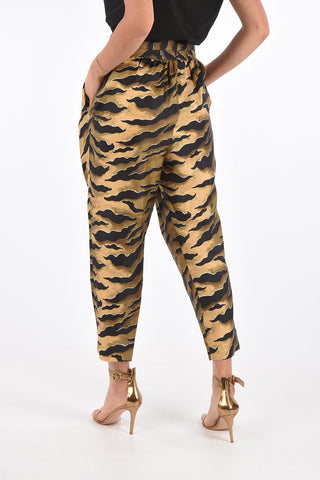 Pantaloni Plissettati con Cintura 