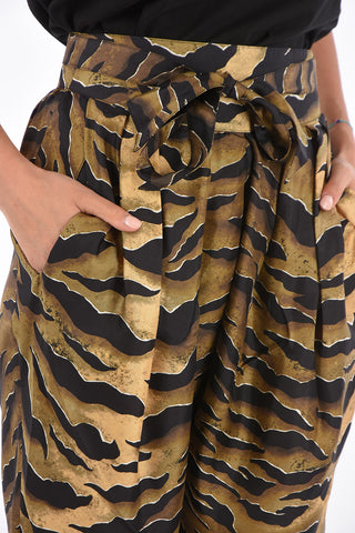 Pantaloni Plissettati con Cintura 