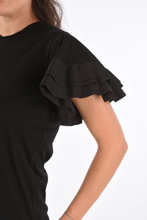 Flounced Sleeve T-Shirt