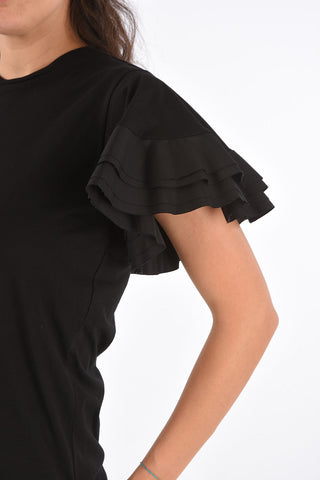 T-Shirt con Maniche a Balze