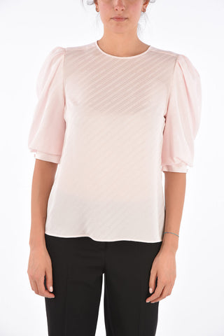 Silk Pouf Sleeve Top