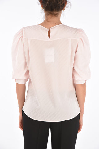 Silk Pouf Sleeve Top