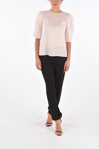 Silk Pouf Sleeve Top