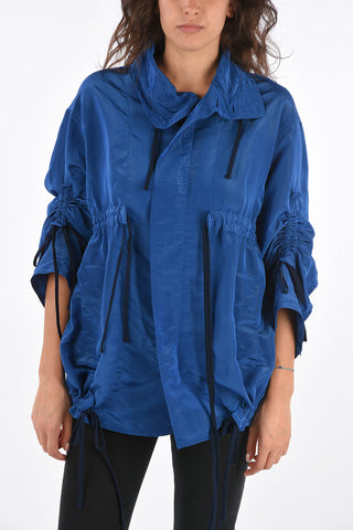 Drawstring Oversized Rain Jacket